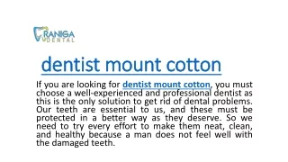 dentist mouth cotoon