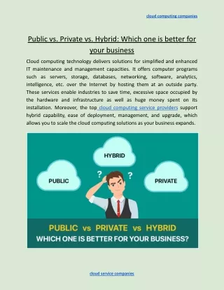 cloud computing companies