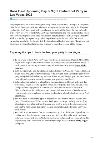 Book Best Upcoming Day amp Night Clubs Pool Party in Las Vegas 2022
