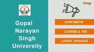 gopal narayan singh university