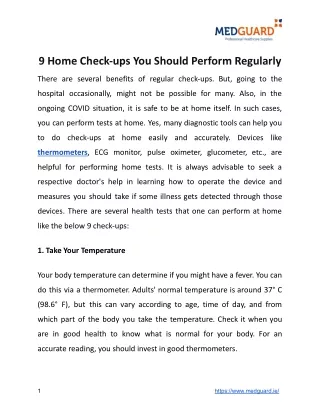 9 home check ups you should perform regularly