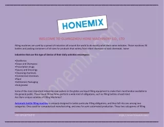 Cosmetic filling machine at honemix.com