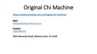 Original Chi Machine