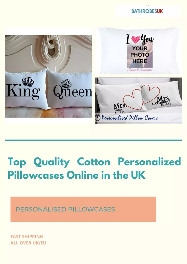 top quality cotton personalized pillowcases