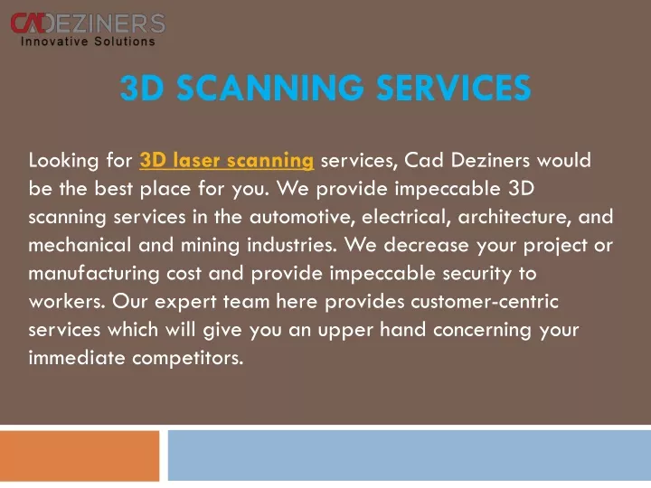 3d scanning services