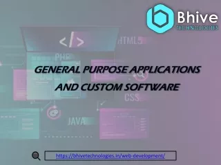general purpose applications and custom software