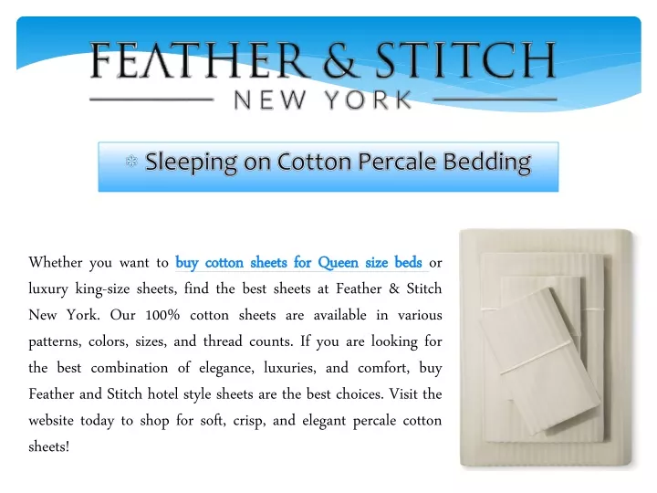 sleeping on cotton percale bedding