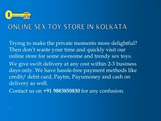 Sex Toys in Kolkata