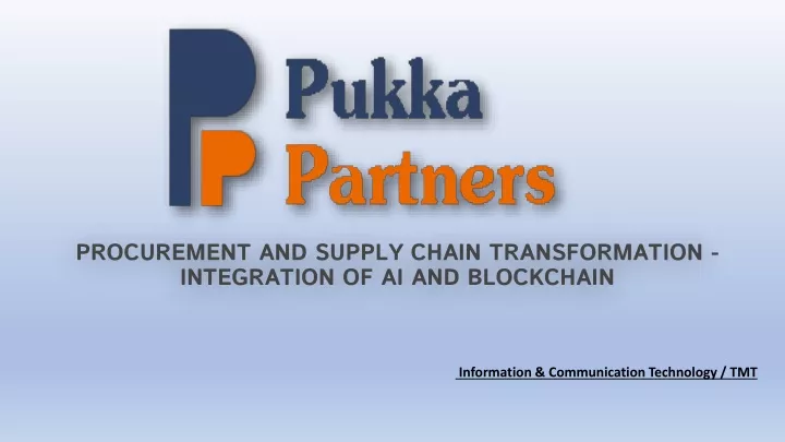 procurement and supply chain transformation integration of ai and blockchain