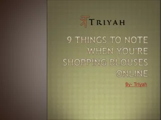 9 Things to Note When You're Shopping Blouses online
