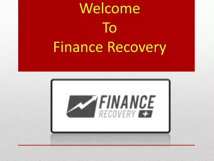 welcome to finance recovery