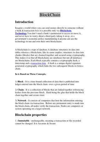 What is Blockchain & Development Services and Benefits?