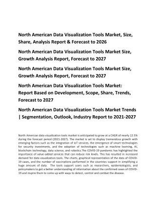 north american data visualization tools market