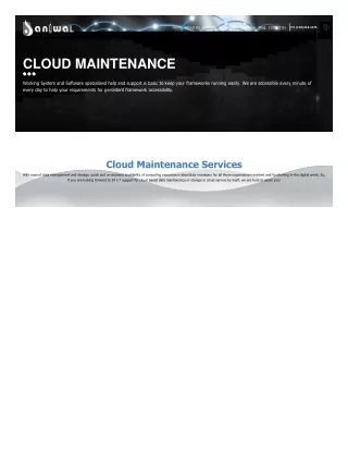 Cloud Maintenance Services India