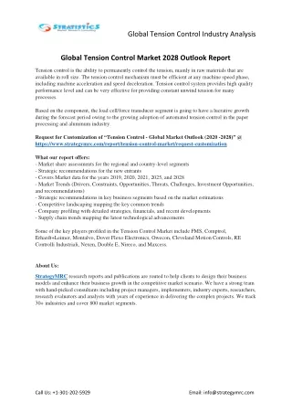 global tension control industry analysis