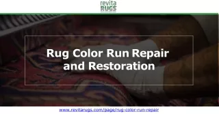 Rug Color Run Repair  and Restoration