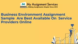 Business Environment Assignment Sample Are Best Available On Service Providers