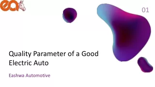 Quality Parameter of a Good Electric Auto