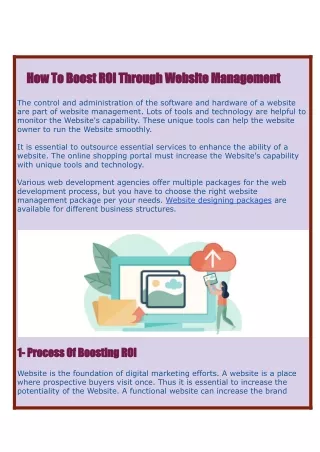 How To Boost ROI Through Website Management?