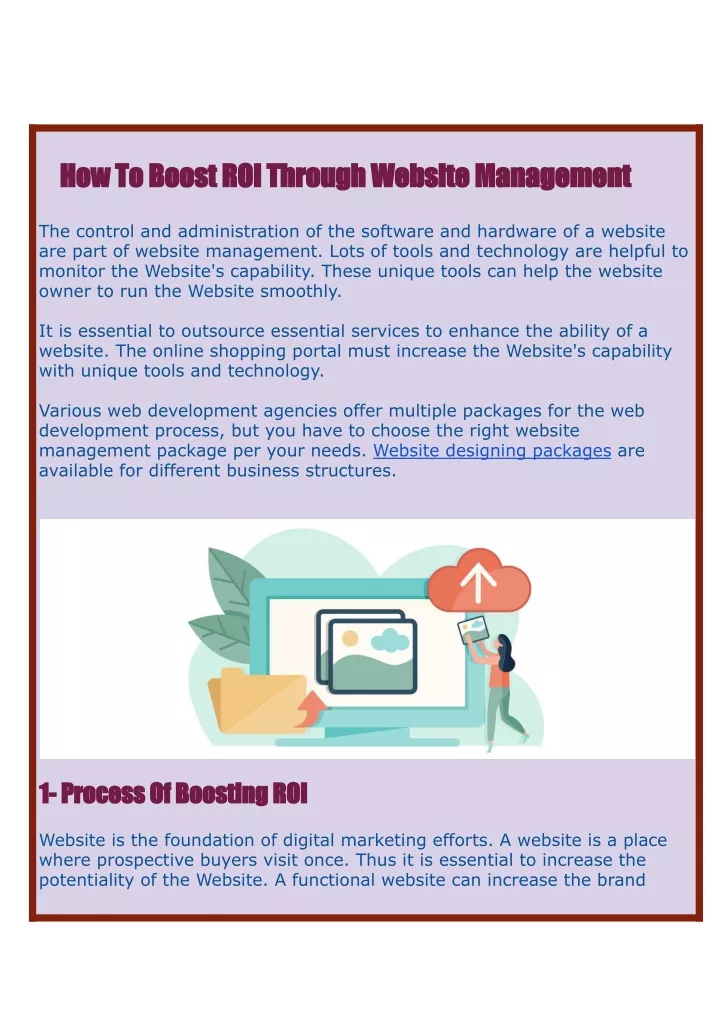 how to boost roi through website management