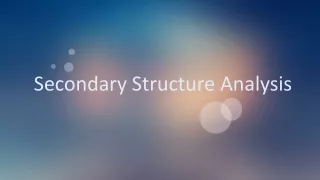 Secondary Structure Analysis