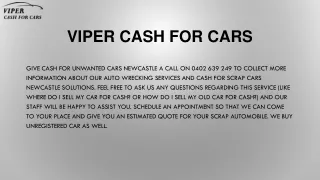 viper cash for cars