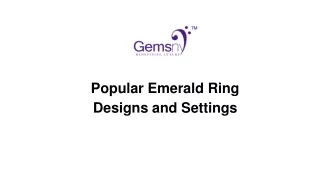 Popular Emerald Ring Designs and Settings