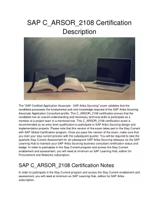 sap c arsor 2108 certification description