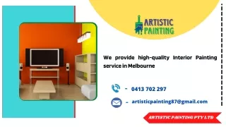 We provide high-quality Interior Painting service in Melbourne