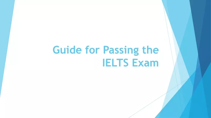 guide for passing the ielts exam