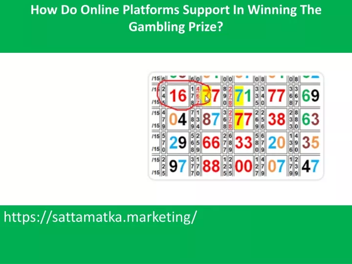 how do online platforms support in winning the gambling prize