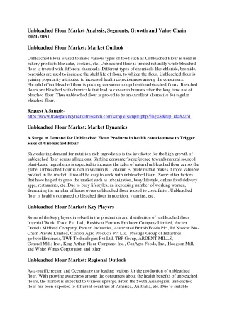 unbleached flour market analysis segments growth