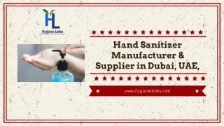 Hand Sanitizer Manufacturer & Supplier in Dubai, UAE,