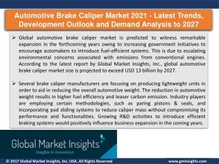 Automotive Brake Caliper Market to 2027 - Latest Trends & Development Outlook