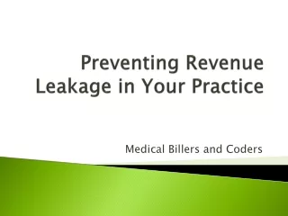 preventing revenue leakage in your practice