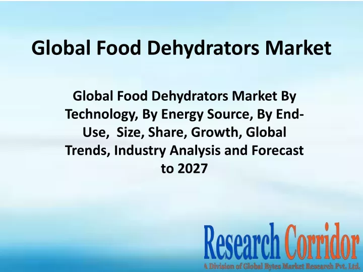 global food dehydrators market