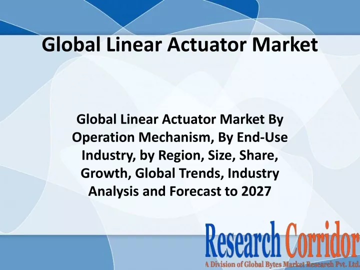 global linear actuator market