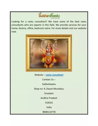 Vastu Consultant  Subhavaastu.com