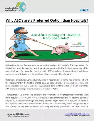why asc s are a preferred option than hospitals