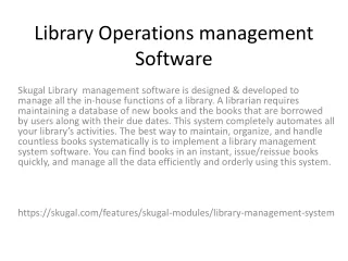 library operations management software