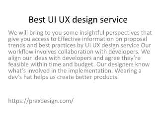 best ui ux design service