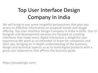 top user interface design company in india