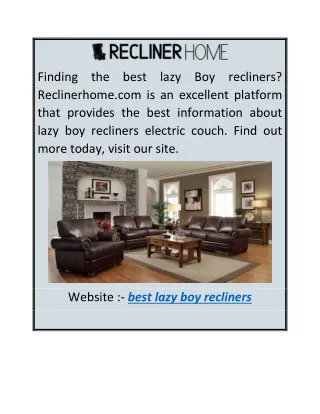 Best Lazy Boy Recliners Reclinerhome.com