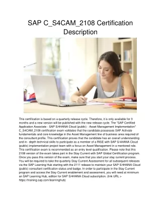 sap c s4cam 2108 certification description