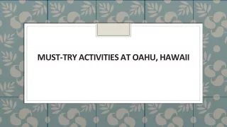 must try activities at oahu hawaii
