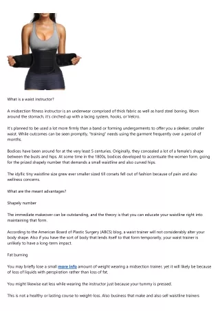 what is a waist instructor