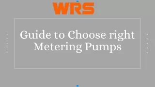 Guide to Choose right Metering Pumps
