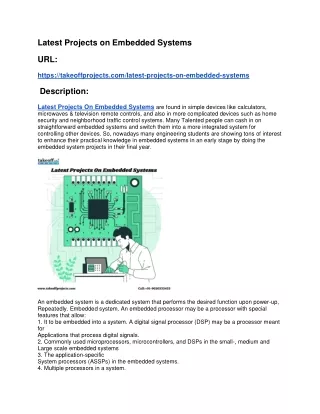 latest projects on embedded systems url https
