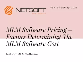 MLM Software Pricing - MLM Software Cost