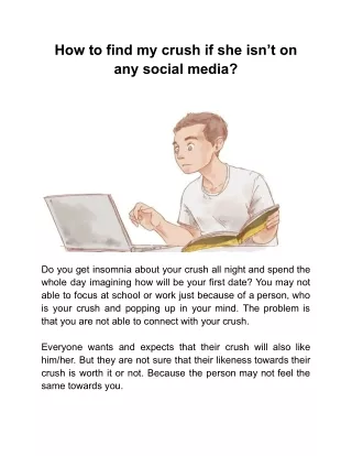 How to find my crush if she isn’t on any social media?